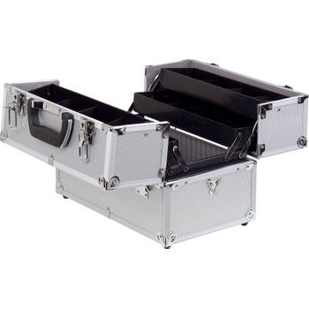 ERRO Aluminium uitklapbare koffer, 4 trays
