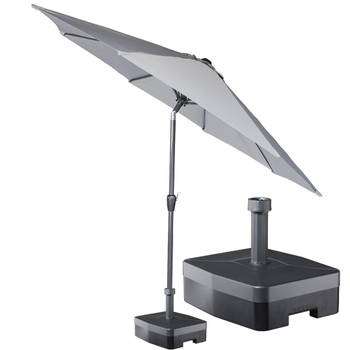 Kopu® Calma Parasolset Rond 300 cm met Voet - Lichtgrijs