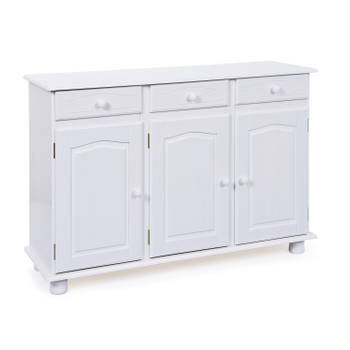 Livra dressoir 3 lades, 3 deuren wit.