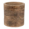 HAES DECO - Bloempot Ø 15x14 cm Bruin Hout Bloempot binnen Plantenpot Plant pot