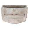 Clayre & Eef Bloempot Mond 26x16x16 cm Grijs Steen Bloempot binnen Grijs Bloempot binnen