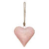 Clayre & Eef Hanger Hart 15x5x15 cm Roze Ijzer Bloem Woondecoratie Roze Woondecoratie