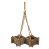 Clayre & Eef Bloempot 38x22x9 cm Bruin Hout Bloempot Houder Bruin Bloempot Houder