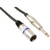 HQ-Power XLR-kabel 3-pin mannelijk naar jack 150 cm zwart