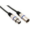HQ-Power XLR-kabel 3-pin mannelijk/vrouwelijk 6 meter zwart
