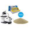 Intex - Zandfilterpomp 5700 L/u & Filterzand 75 kg & WAYS Scrubborstel