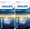 2 Blisters (2 stuks) - Philips CR2430 3v lithium knoopcelbatterij