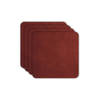 ASA Selection Onderzetters - Soft Leather - Red Earth - 10 x 10 cm - 4 Stuks