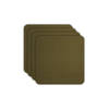 ASA Selection Onderzetters - Soft Leather - Khaki - 10 x 10 cm - 4 Stuks