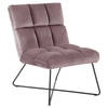 Alice fauteuil , velours roze.