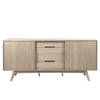 Marte dressoir 2 deuren en 4 lades natuur, wit.