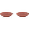 Mammoet Bord diep Spirit 21.5 cm Rood Stoneware 2 stuks