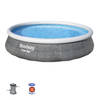 BESTWAY Fast Set ™ bovengronds zwembad - 396 x 84 cm - Grijs