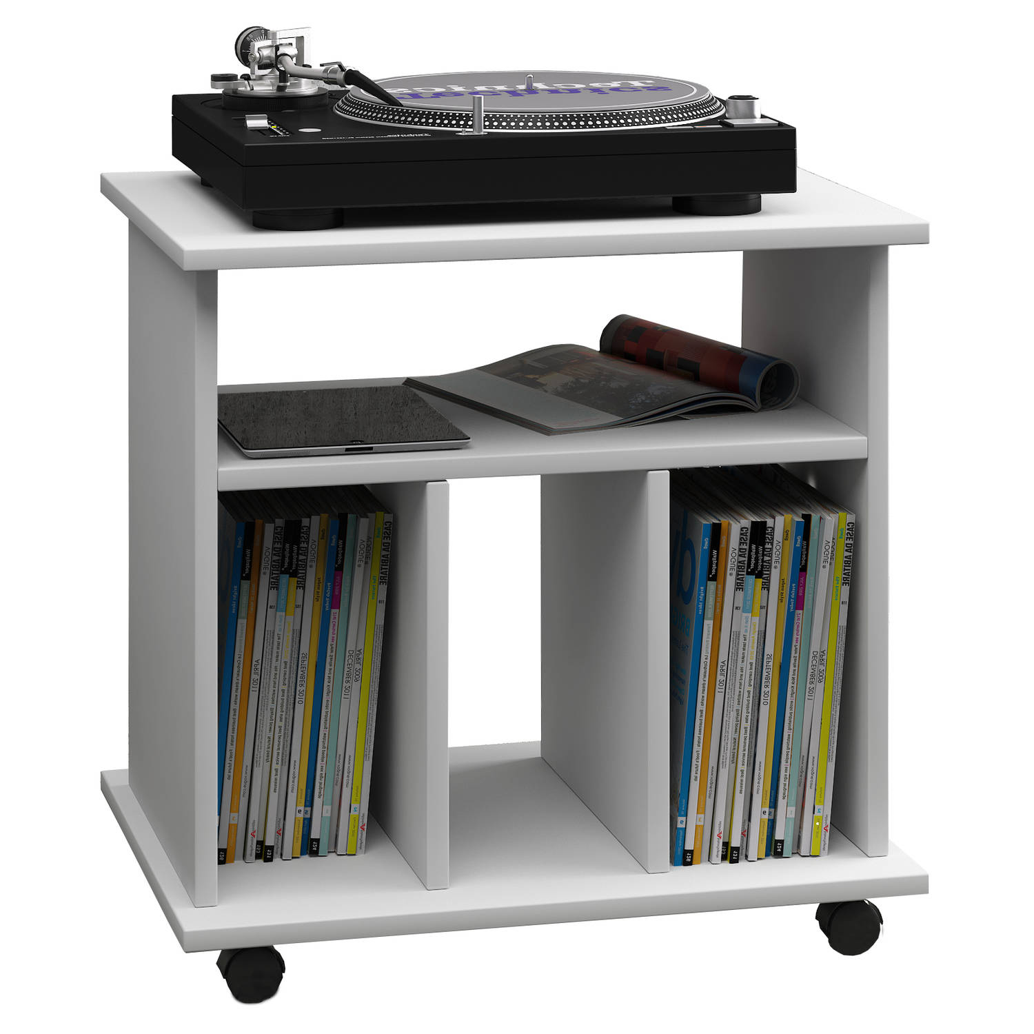 VCM LP vinyl kast platenspeler meubel Retal (wit)