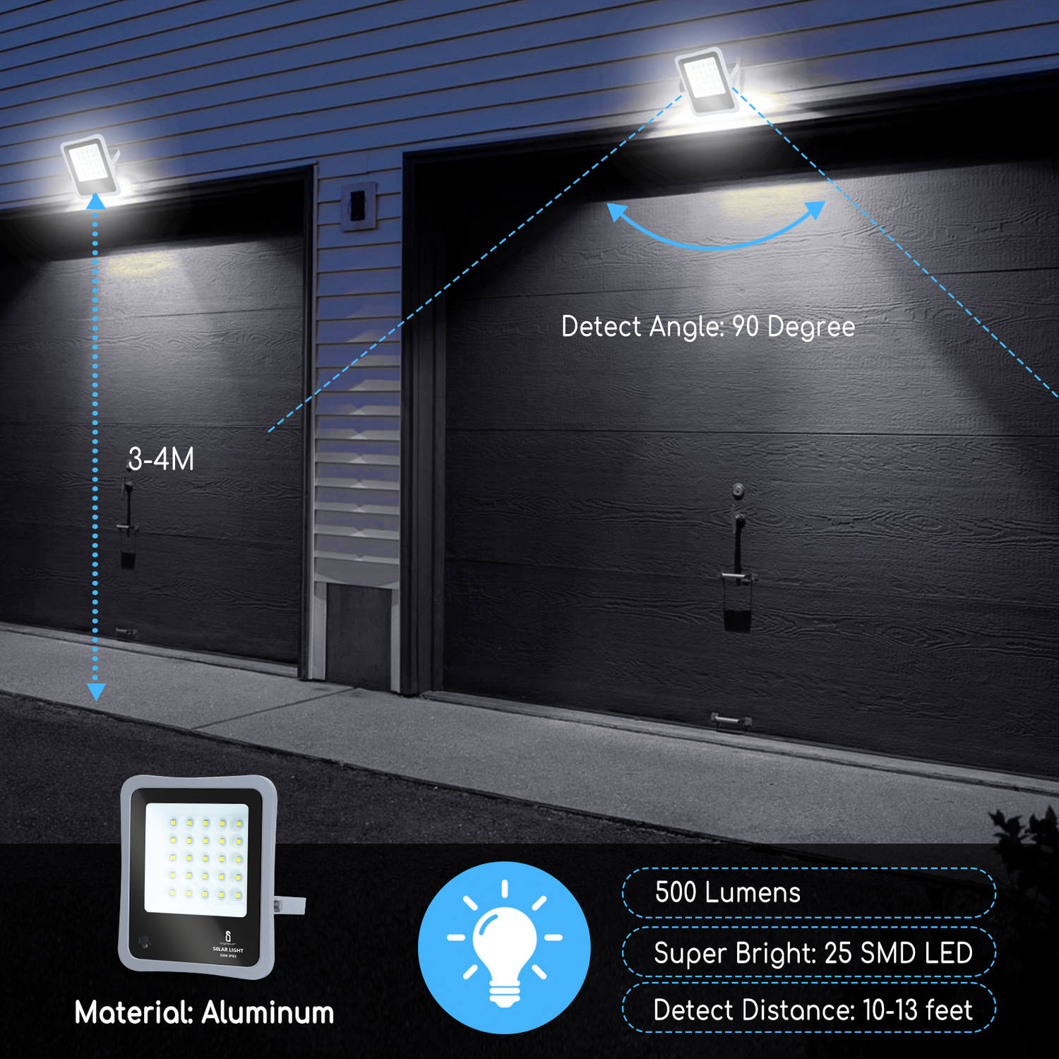 nicotine Bereid pasta Aigostar 10XHQ LED Solar Buitenlamp - Wandlamp - Tuinverlichting Zonne  Energie - Afstandsbediening - IP65 - 6500K | Blokker