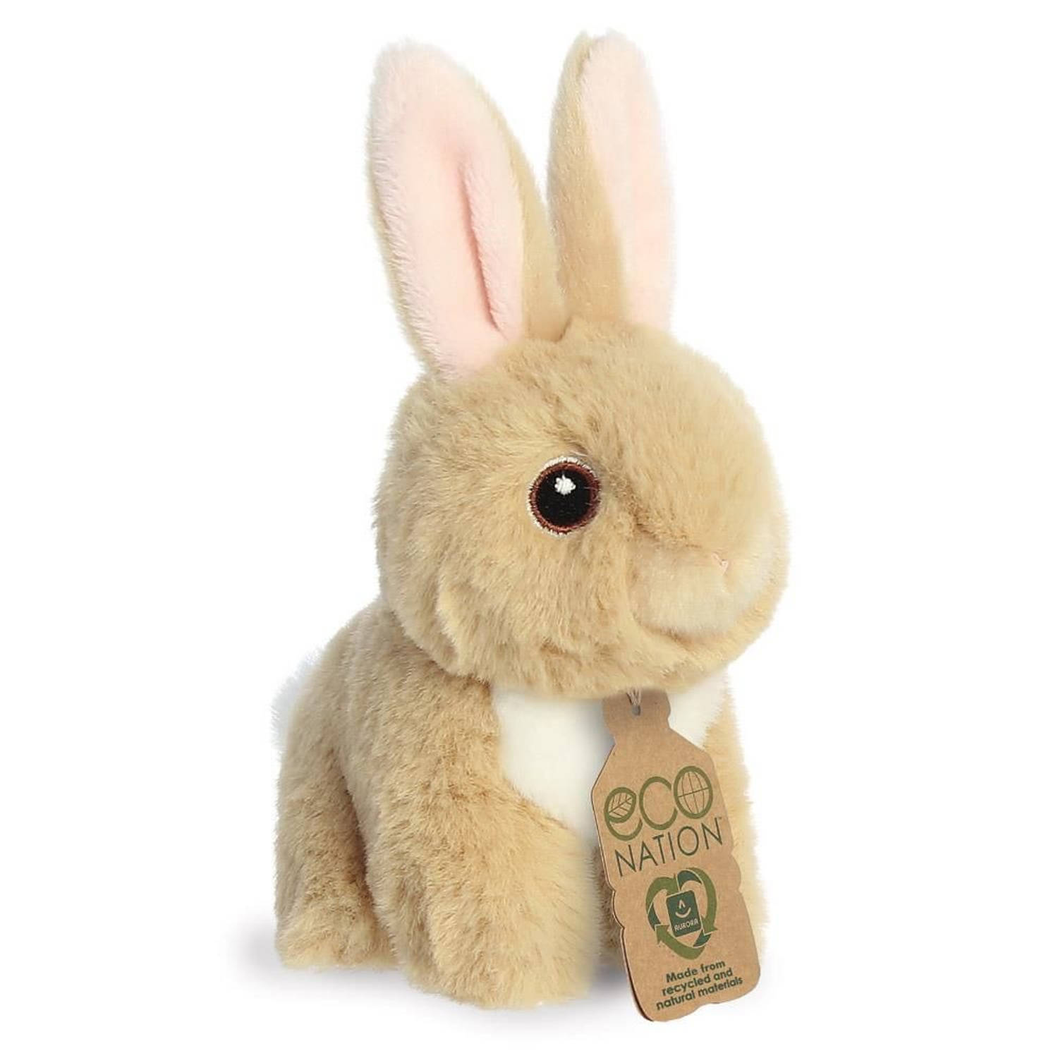 Pluche dieren knuffels konijn van 13 cm - Knuffeldieren konijnen speelgoed