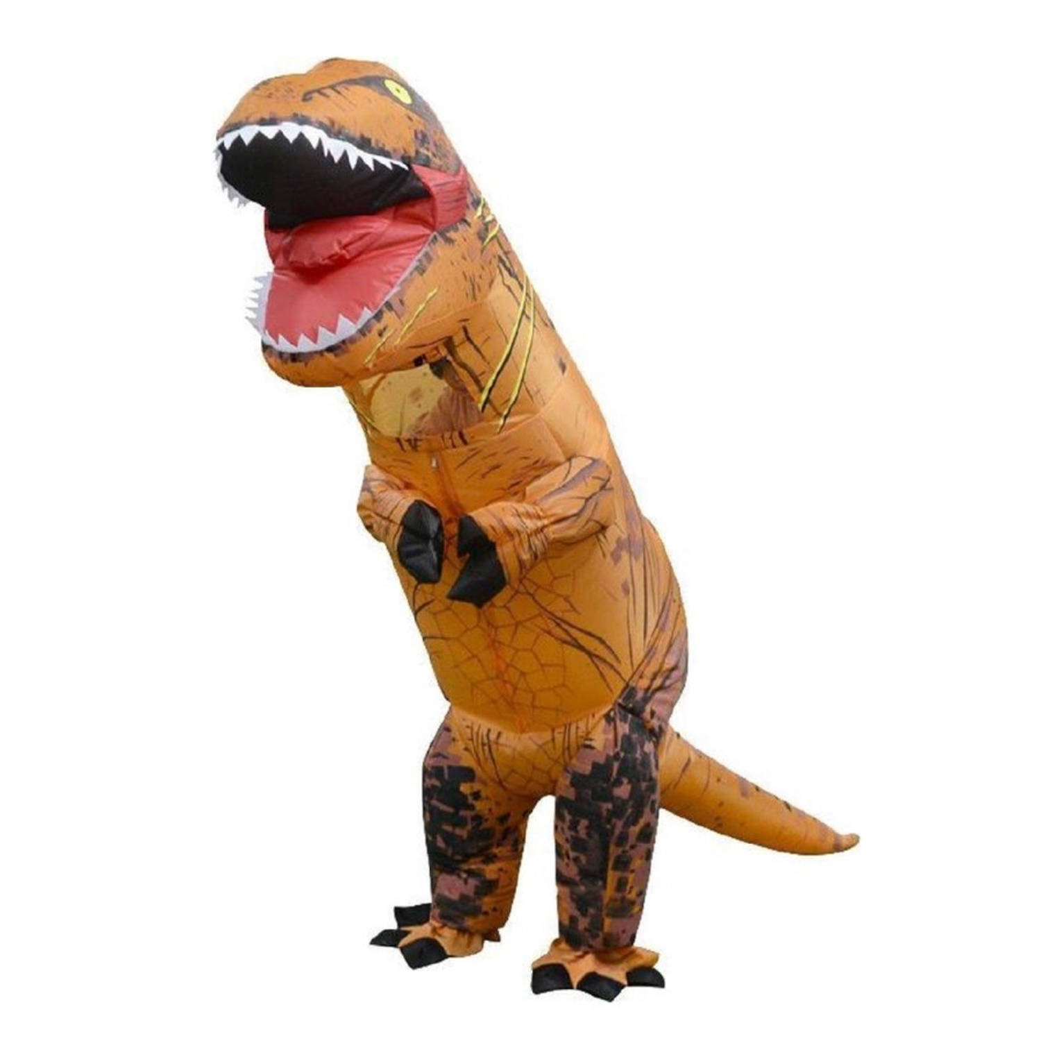Vlieger Word gek Dressoir iBello opblaasbaar T-rex dinosaurus kostuum voor volwassenen dino-pak  carnaval | Blokker