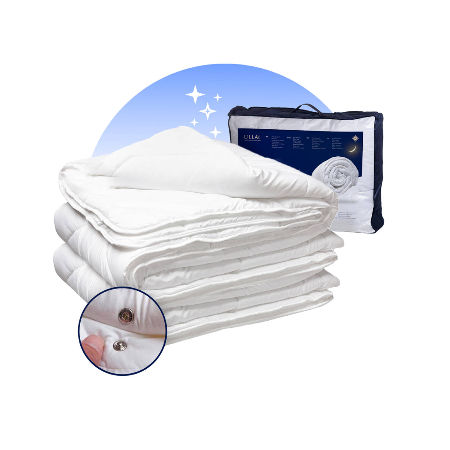 Lilla24® Premium Dekbed 140x220 Eenpersoons Dekbed Anti Allergie Luxe Vier Seizoenen Dekbed Zomerdek