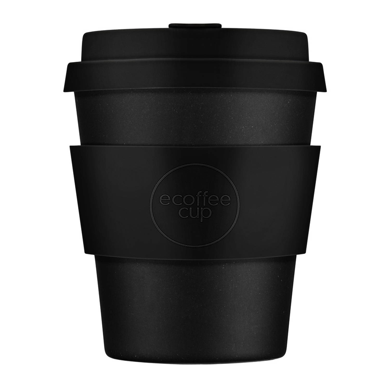 Ecoffee Cup Kerr and Napier PLA - Koffiebeker to Go 250 ml - Zwart Siliconen