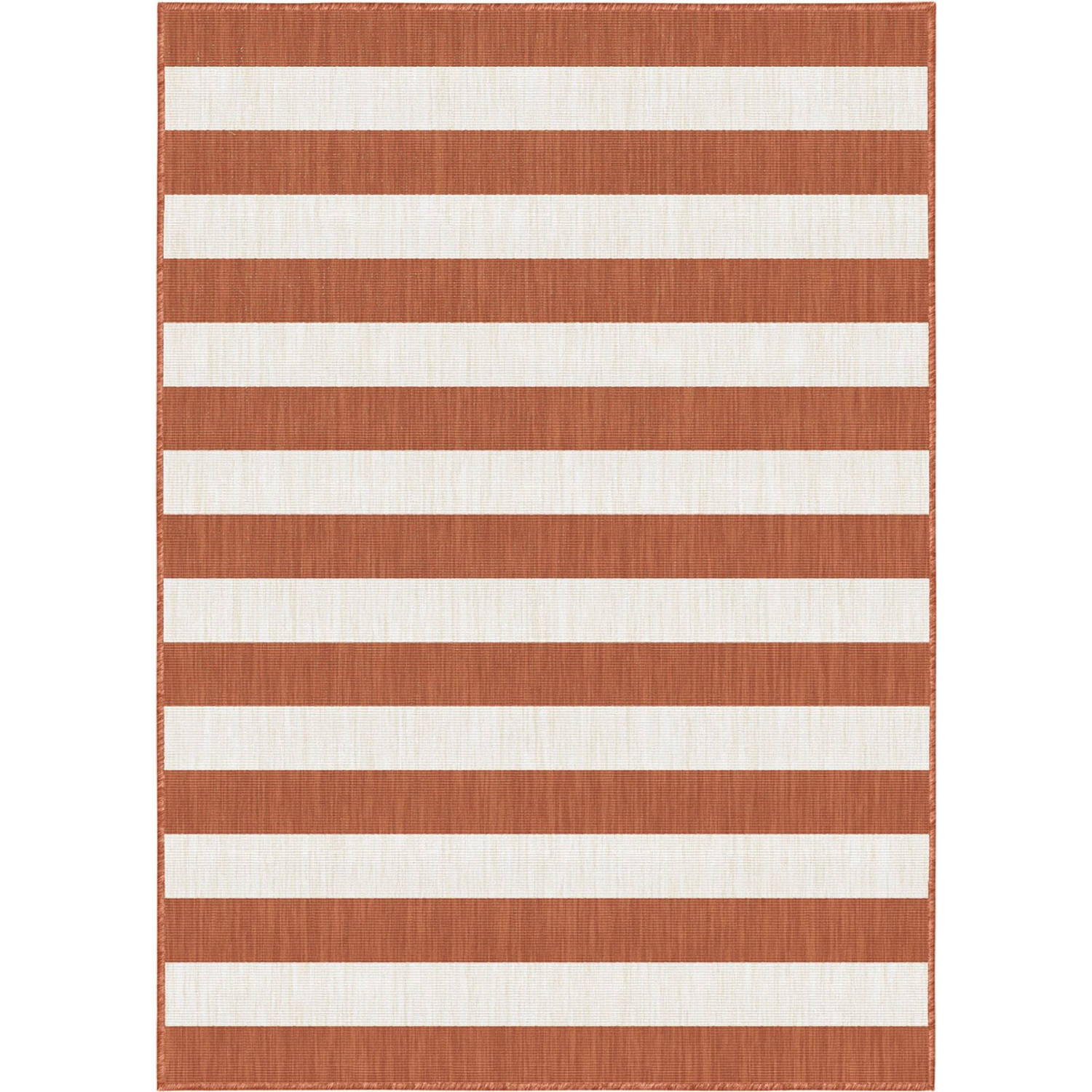 Buitenkleed Stripes roest/wit dubbelzijdig