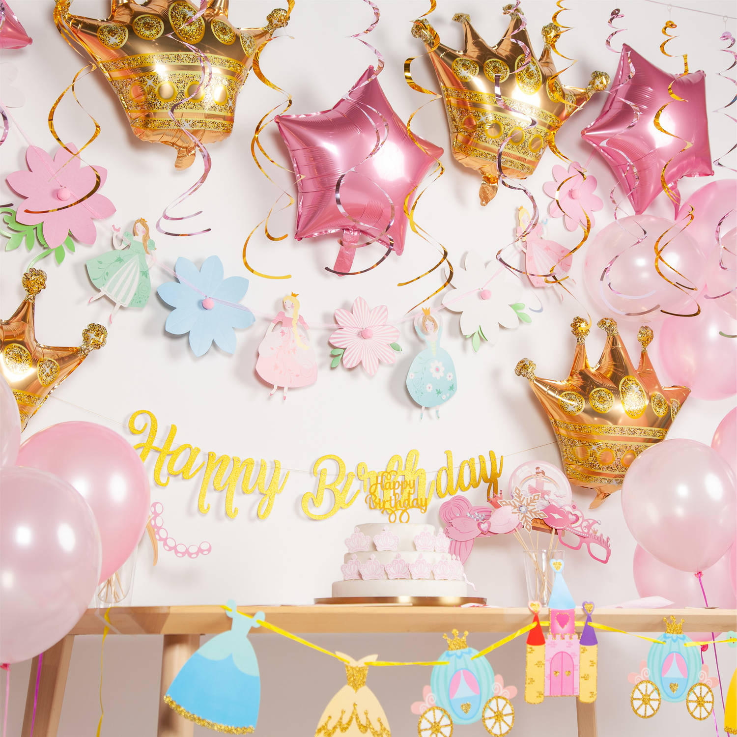 Cokes sap Mark Fissaly® 78 Stuks Prinses Sprookjes Verjaardag Versiering – Kinderfeestje  Meisje Decoratie – Feest Pakket | Blokker