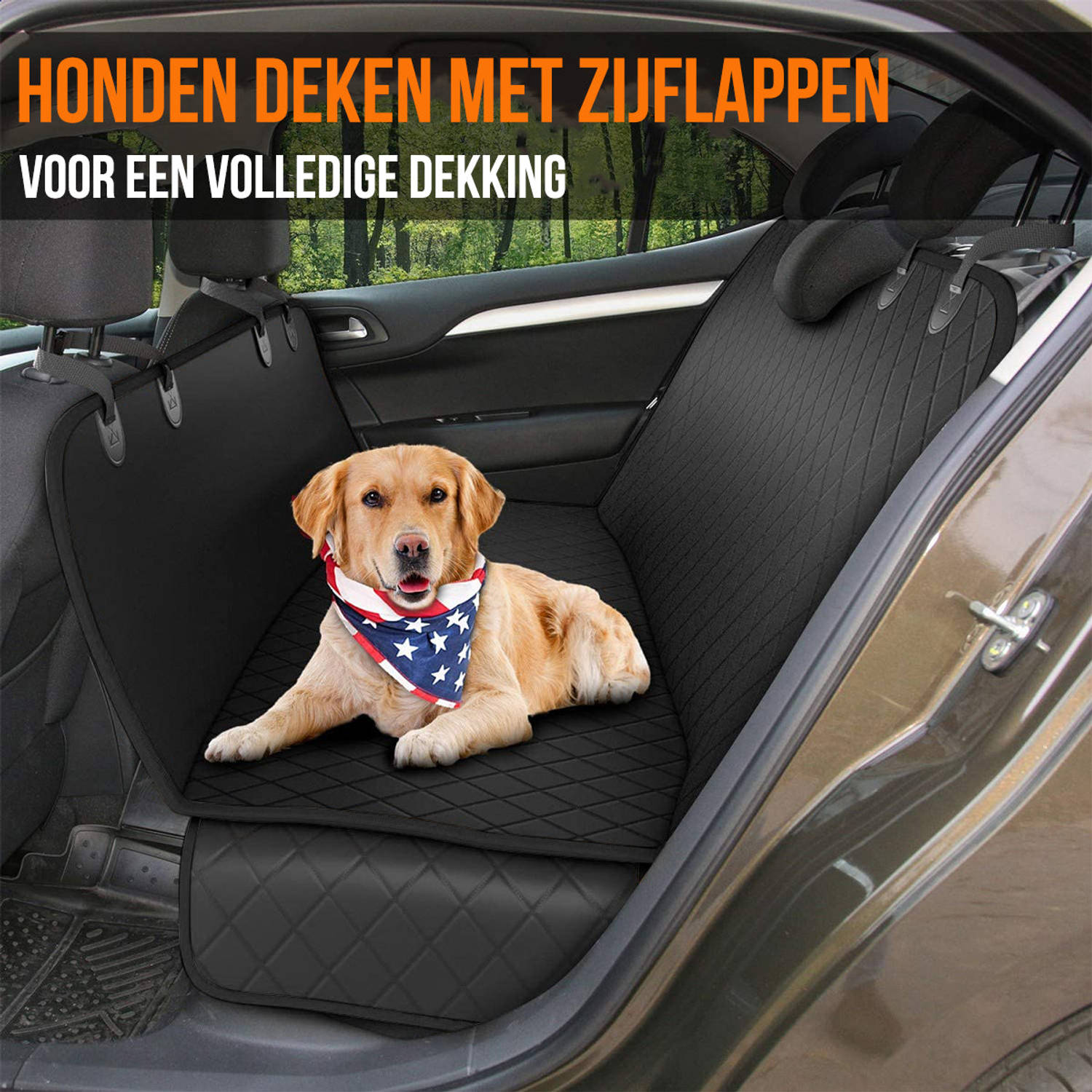 motto Surichinmoi Groot Strex Hondendeken Auto Achterbank en Kofferbak - 137 x 147 CM - Beschermhoes  - Hondenkleed - Honden Deken Auto | Blokker