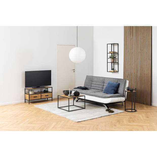 Sea TV-meubel 1 plank en 2 lades eiken decor.