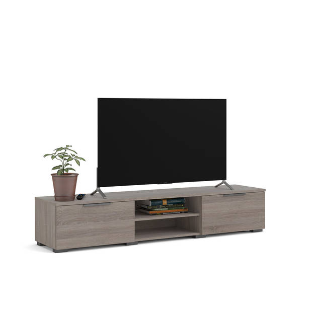 Malika TV-meubel 2 laden en 1 plank truffeldecor.
