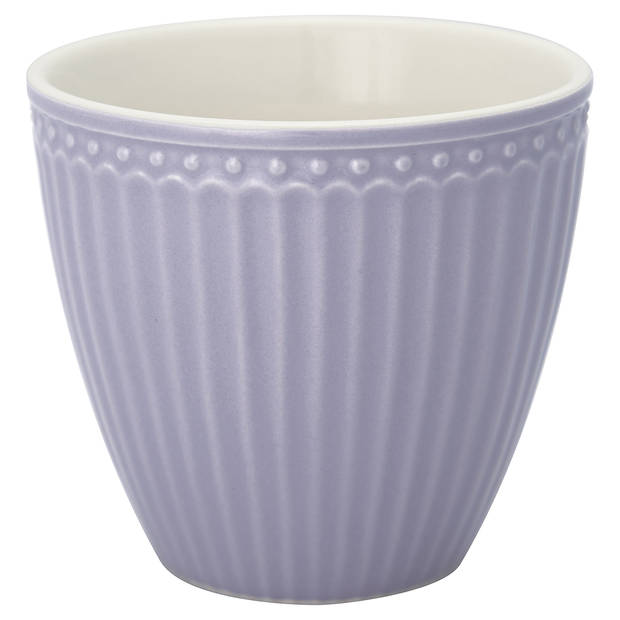 Set van 6x Stuks Beker (latte cup) GreenGate Alice lavendel 300 ml Ø 10 cm
