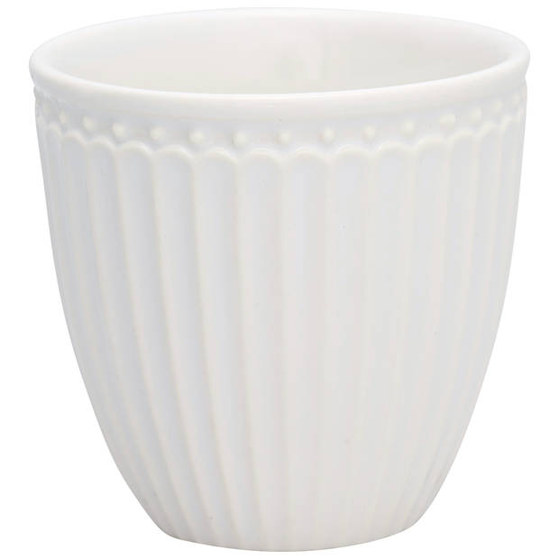 GreenGate Espressokopje (mini latte cup) Alice wit 125 ml - Ø 7 cm - Espresso kopje porselein