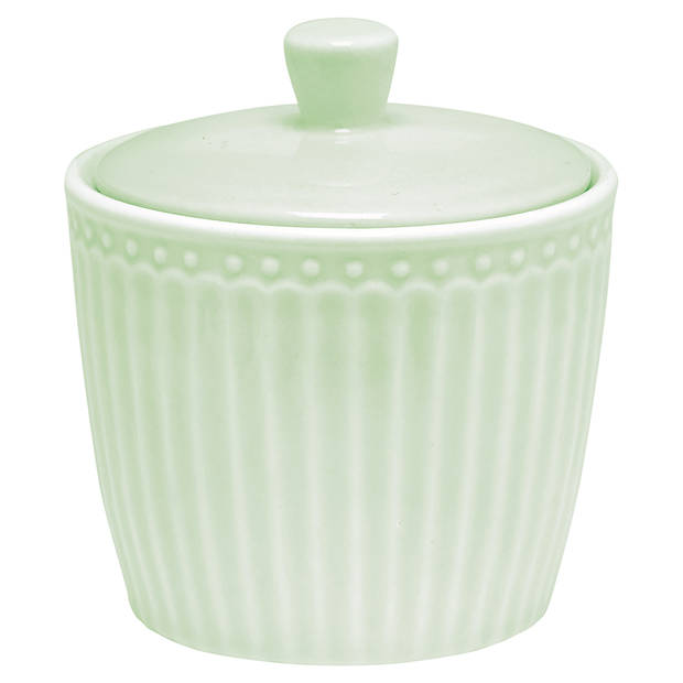 GreenGate Suikerpot met deksel Alice lichtgroen 120ml - Ø 8.5 cm