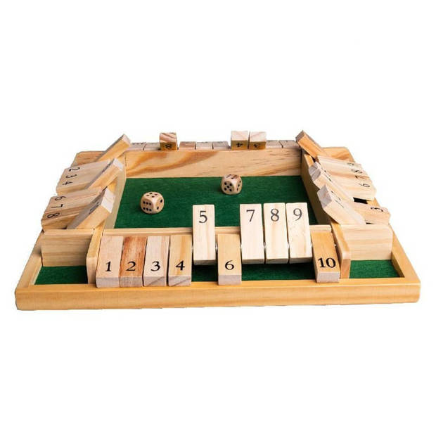 Clown Games Shut the Box spel hout