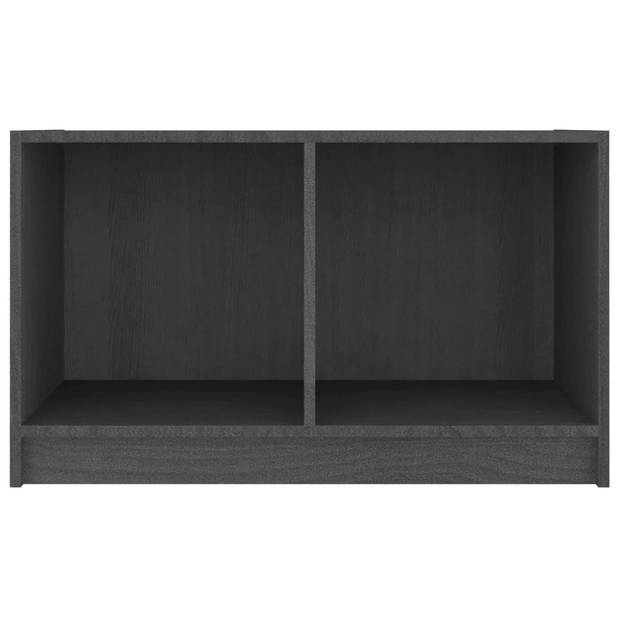 vidaXL Tv-meubel 70x33x42 cm massief grenenhout grijs