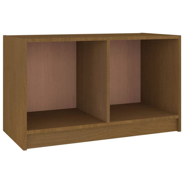 vidaXL Tv-meubel 70x33x42 cm massief grenenhout honingbruin