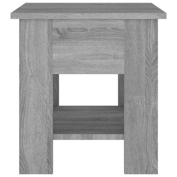 The Living Store Salontafel Trendy Grijs Sonoma Eiken - 40 x 40 x 42 cm - Opbergschap