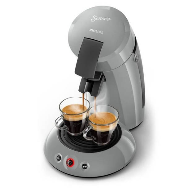 Philips SENSEO ORIGINAL koffiepadmachine HD6553/71, Aromabooster, Crema Plus (dichter schuim), 1 tot 2 kopjes, Grijs