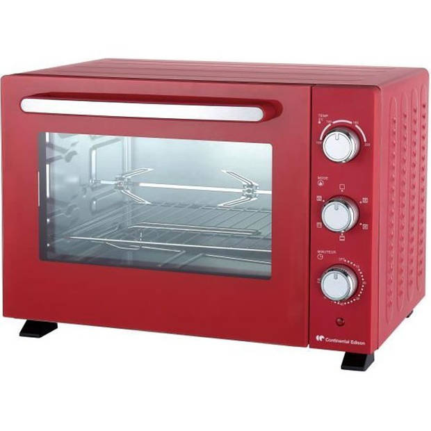 CONTINENTAL EDISON MF36R Mini-oven - 36 liter - Rood