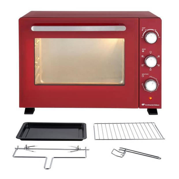 CONTINENTAL EDISON MF36R Mini-oven - 36 liter - Rood