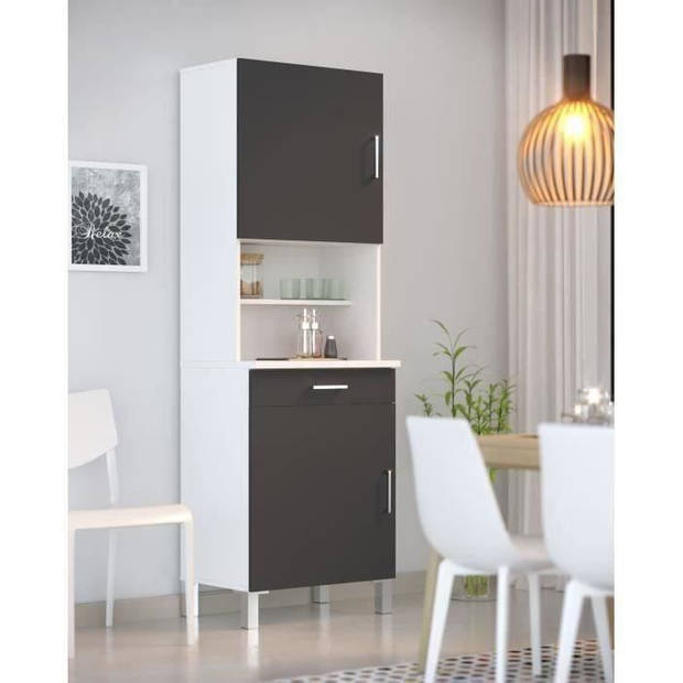 ECO keuken dressoir L 60 cm - grijs en mat wit