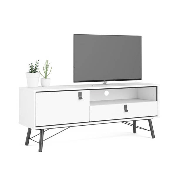 Rye TV-meubel 1 deur, 1 lade mat wit.