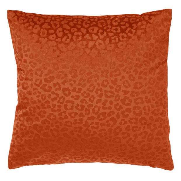 Dutch Decor - CHESSY - Kussenhoes met dierenprint 45x45 cm Potters Clay - oranje