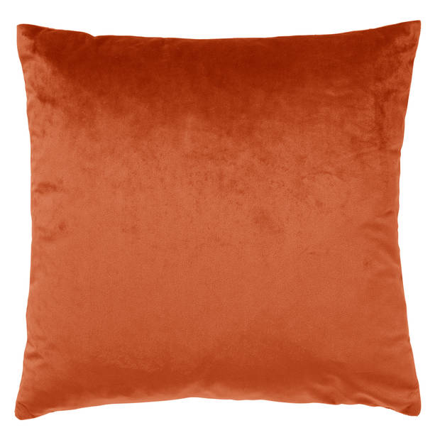 Dutch Decor - CHESSY - Sierkussen met dierenprint 45x45 cm Potters Clay - oranje