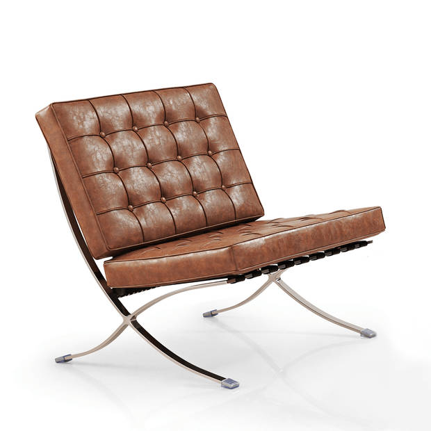 Kussenset Berlin design chair - Vintage brown