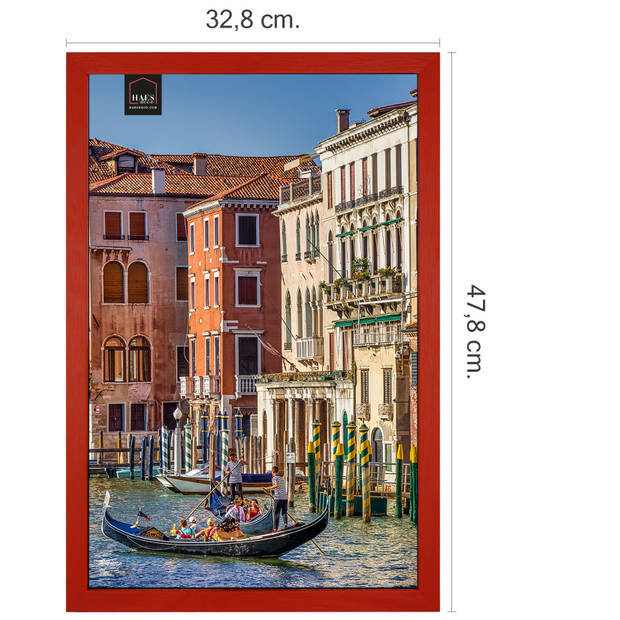 HAES DECO - Houten Fotolijst Venezia rood 30x45 -SP12745