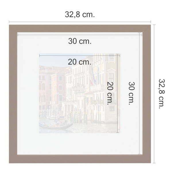 HAES DECO - Houten Fotolijst Venezia bruin 20x20 of 30x30 -SP12831