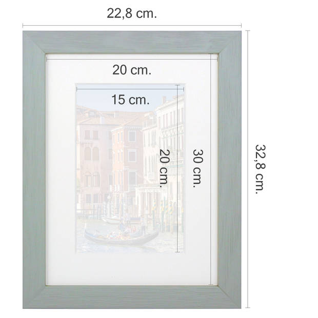 HAES DECO - Houten Fotolijst Venezia grijs 15x20 of 20x30 -SP13130