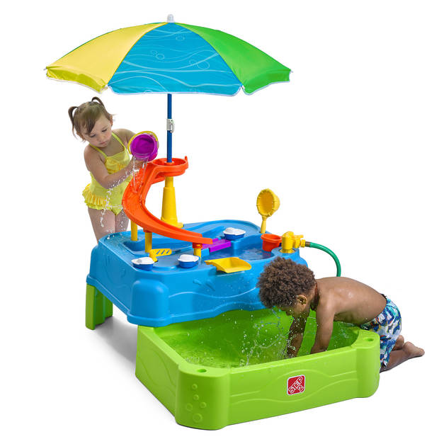 Step2 Waterpark Wonders Two-Tier watertafel Water speelgoed voor kinderen met 2 niveaus en 9 accessoires