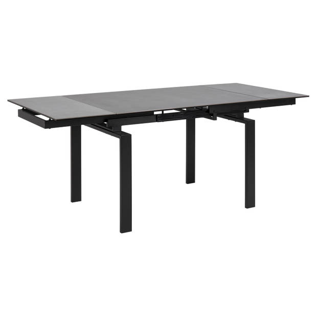 Hummar eetkamertafel 120/200 cm incl. 2 verlengbladen zwart.