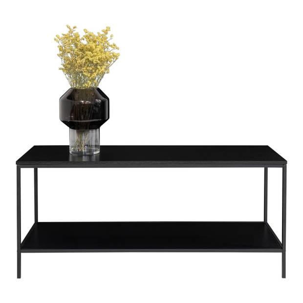 Vita TV-meubel met 2 planken, zwart.