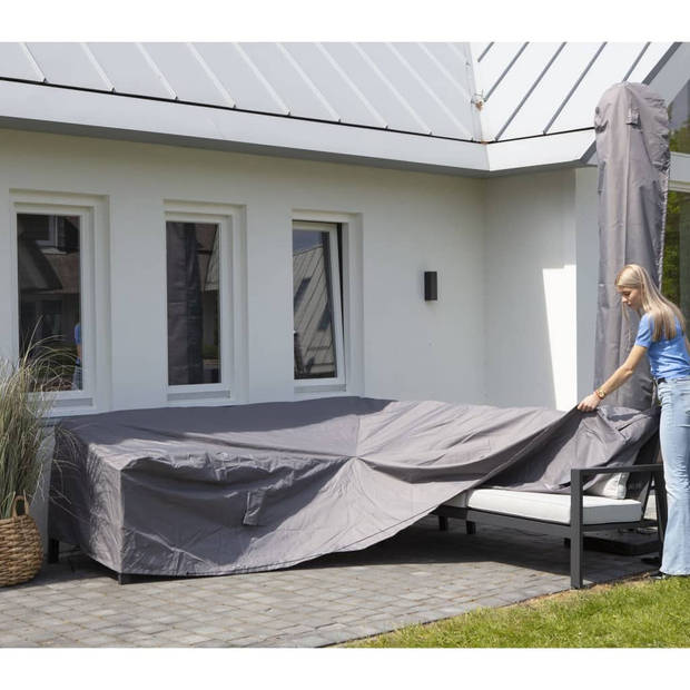 Hoes voor loungeset 270x210 cm grijs